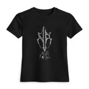 Women's Nene Royal Skull White Logo fitted tee-Black/White