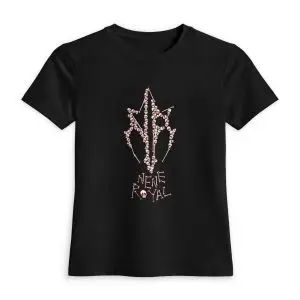 Women's Nene Royal Skull Red Logo fitted tee-Black/White